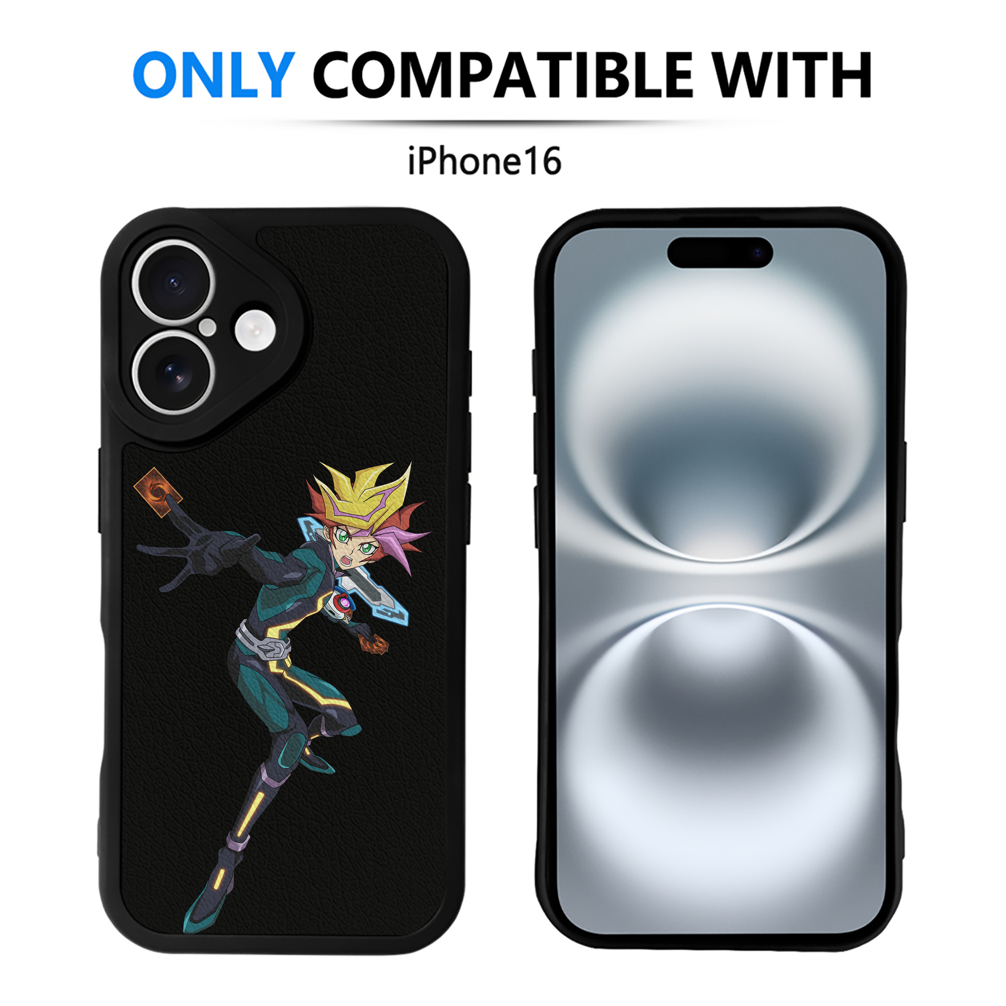 遊☆戯☆王 Yu-Gi-Oh! 【iPhone 16シリーズ対応】シリコンスマホケース（レザー調） 材質：シリコン